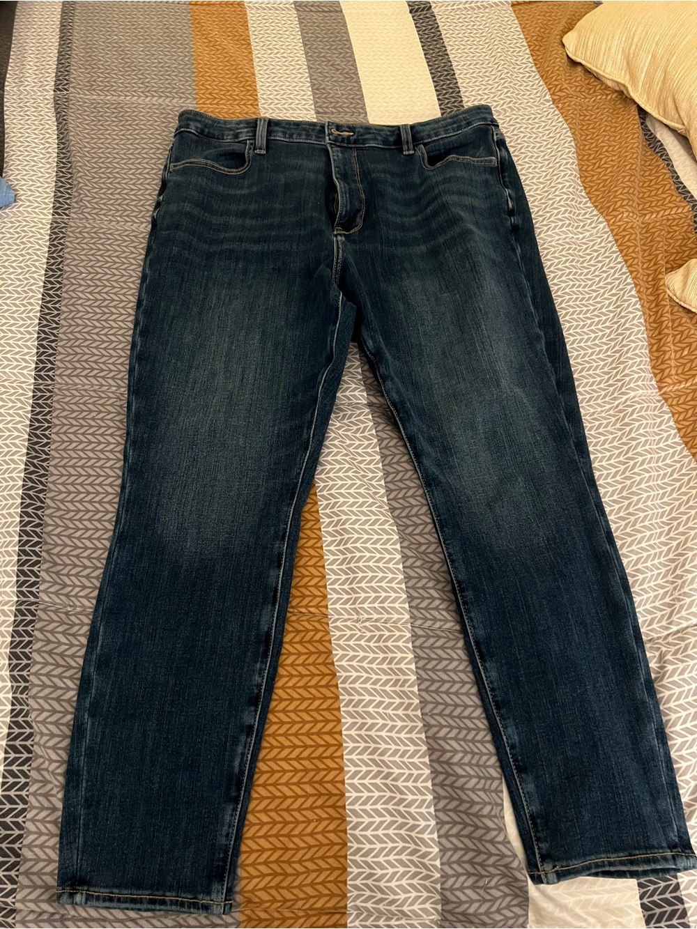 American Eagle Outfitters Dark Blue Straight Leg Jeans